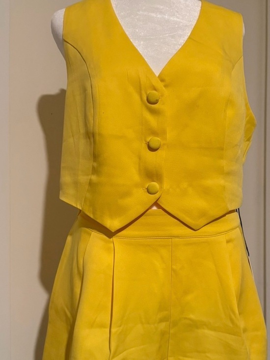 Milk & Honey Other - Bright Yellow Sleeveless Vest & shorts Set - Women's Two-Piece